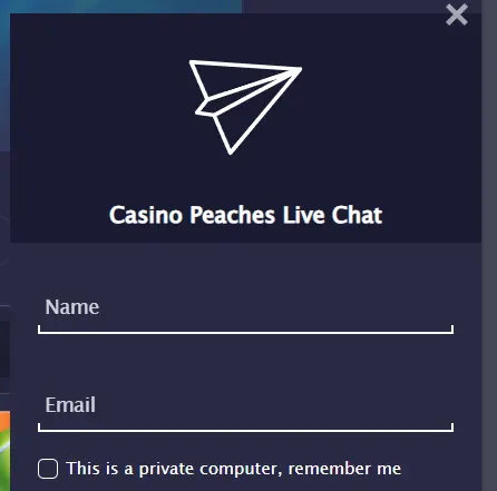 Casino Peaches customer support service