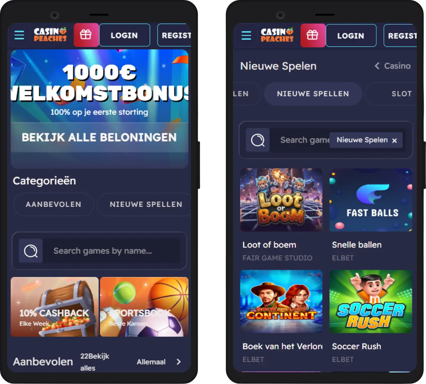 Casino Peaches mobile gaming experience