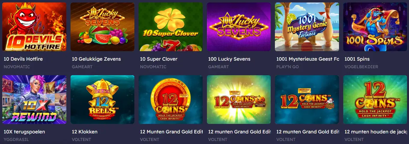 Casino Peaches online slots selection